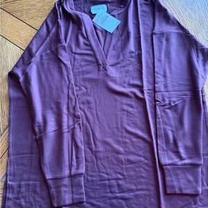 Lou & Grey Women's Long Sleeve Top - Burgundy